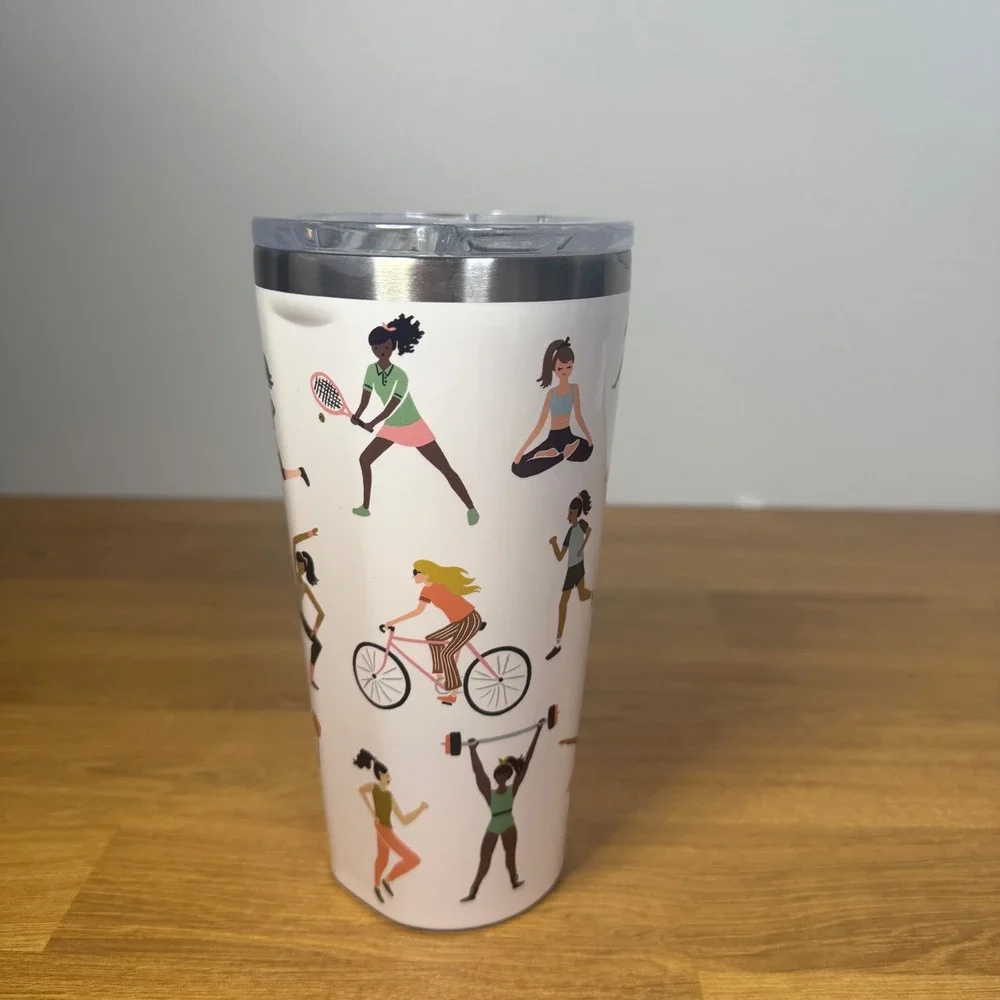 Rifle Paper Co‎ x Corkcicle 16oz Tumbler Sports Girls Insulated Travel Cup White